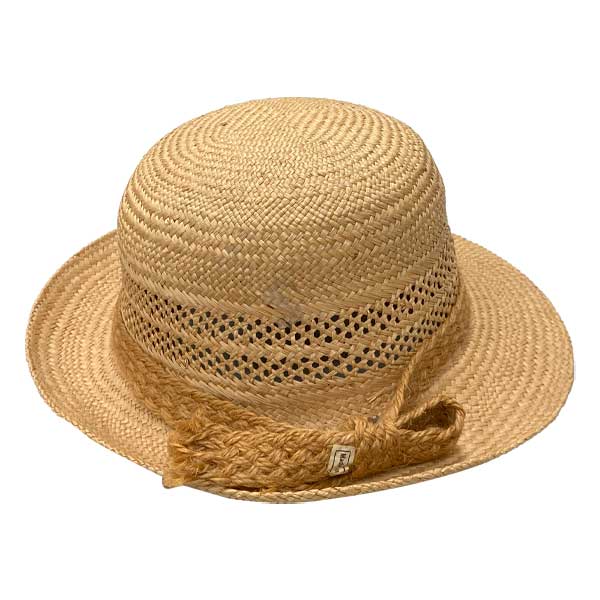 Sombrero Playero Nude y Marron Claro