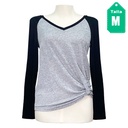 Blusa Gris y Negro- M