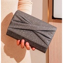 Cartera Tipo Sobre Plateado