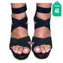 Sandalias de Tacon Negro- 40