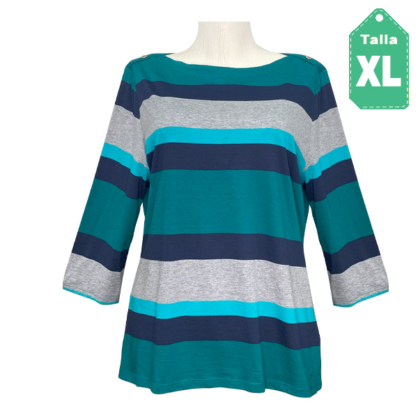 Blusa Tommy Hilfiger Rayas- XL
