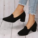 Tacones de Gamuza Negro- 41
