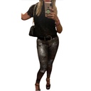 Pantalon Zara Metalizado- S