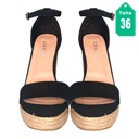 Sandalias de Tacon Top Moda Negro- 36