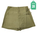 Falda Short Stradivarius Verde Oliva- 28