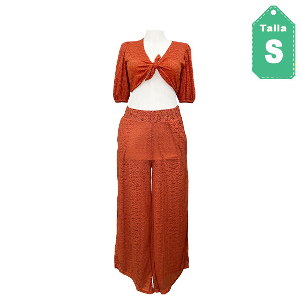 Conjunto Liquido Naranja- S