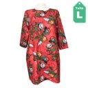 Vestido Rojo Floral- L