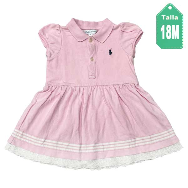 Vestido Ralph Lauren Rosa- 18M