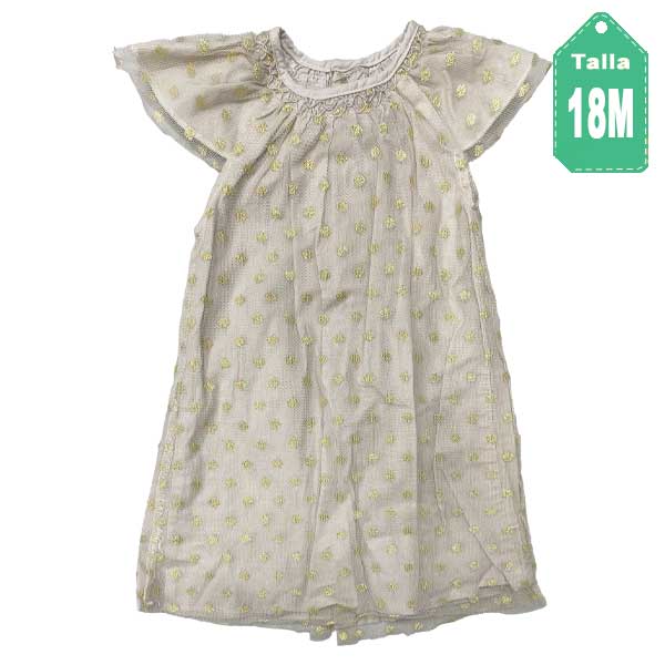 Vestido EPK Beige y Dorado- 18M