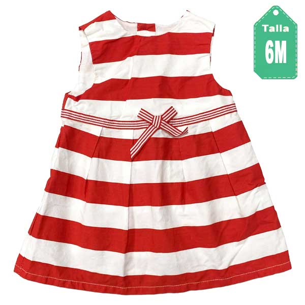 Vestido EPK Blanco y Rojo- 6M