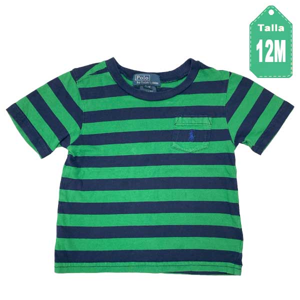 Franela Polo Verde y Azul Oscuro- 12M