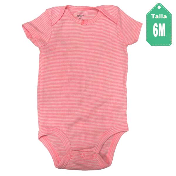 Body Carter´s Coral y Blanco- 6M