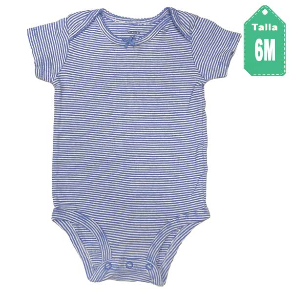 Body Carter´s Azul Claro y Blanco- 6M