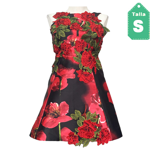 Vestido Alejandro Fajardo Rosas- S