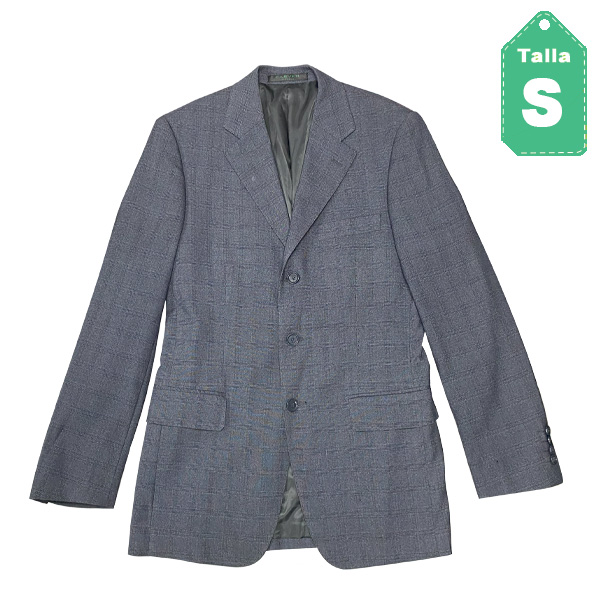 Blazer Carven Monsieur Gris y Azul Oscuro- S