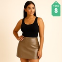 Falda Forever21 Dorado- S
