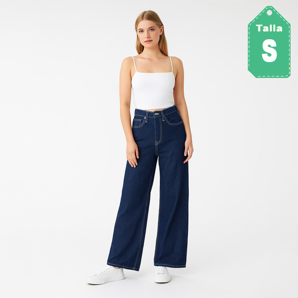 Jeans Stradivarius Azul Oscuro- S