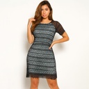 Vestido Lucy Paris Negro y Azul Claro