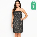 Vestido Negro y Rose Gold- S