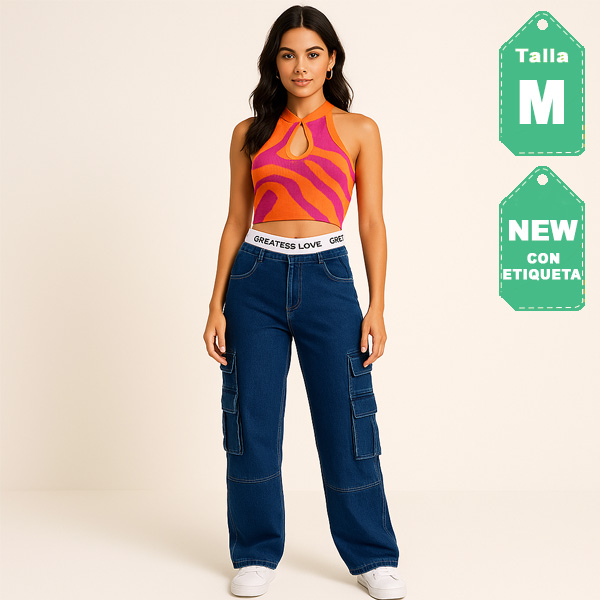 Cargo Pants Bilboa Azul Prelavado- M