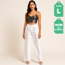 Jeans Itoo Blanco y Plateado- L 