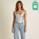 Top Shero Plateado- M