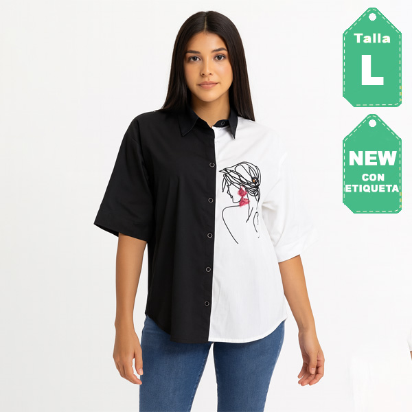 Camisa Pastel Bicolor- L