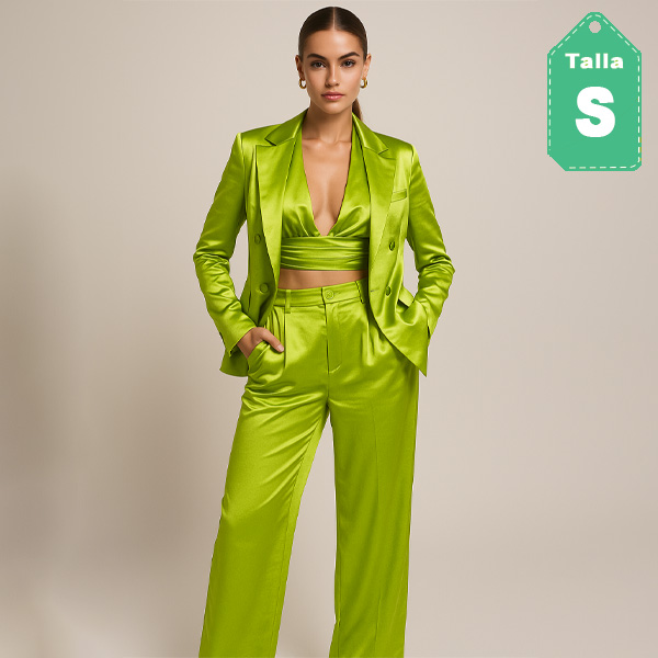 Conjunto Patystell Verde Satinado- S