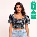 Crop Top Ela Cuadros- S