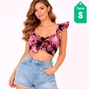 Crop Top Luz Marina Floral- S