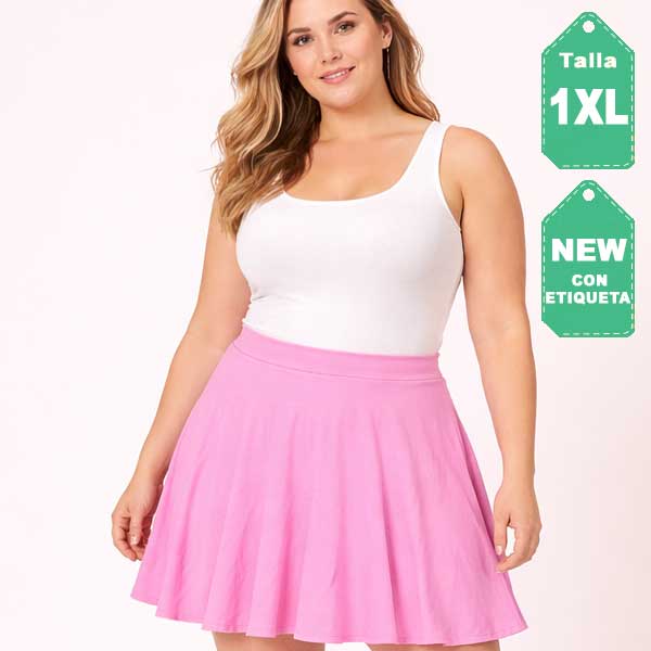 Falda Ava*Viv Rosado- 1XL
