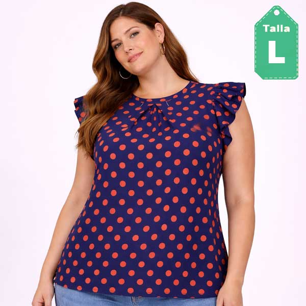 Blusa Limonada Rosa Lunares- L