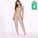 Conjunto Deportivo Jessica Sinpson Beige y Negro- S