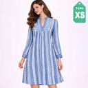 Vestido Zara Azul y Blanco- XS