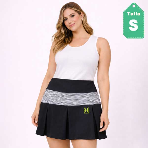 Falda Short Negro- S