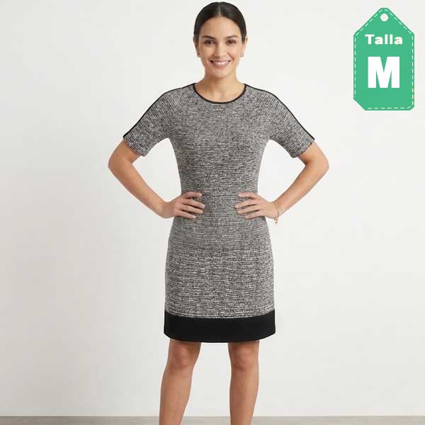 Vestido Love Ady Negro y Blanco-  M