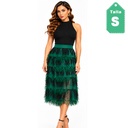 Falda Fulvia Monti Verde Cesped y Negro- S 
