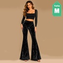 Pantalon Terciopelo Negro- M