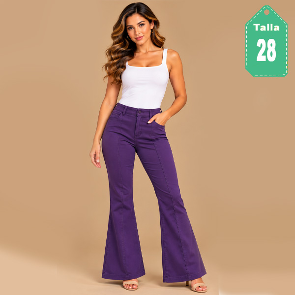 Pantalon Zara Morado- 28