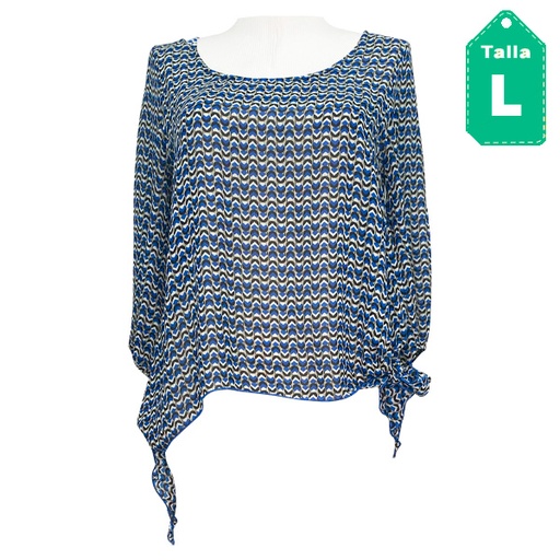 [1027] Blusa Point Estampado- L