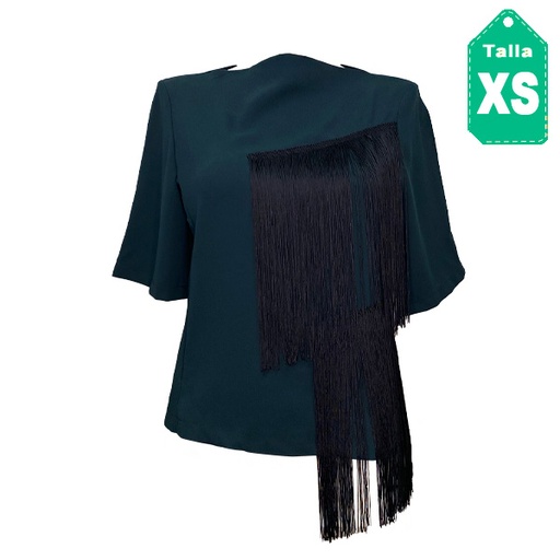 [1085] Blusa Zara Verde Oscuro- XS