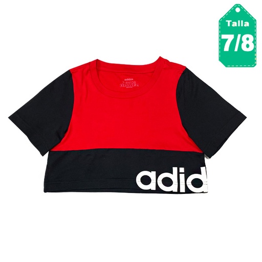 [1060] Camiseta Adidas Rojo y Negro- 7/8