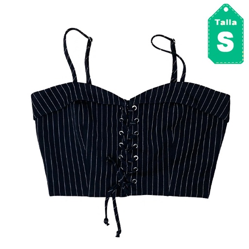 [1080] Crop Top Forever21 Lineas- S