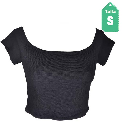 [1099] Crop Top Granada Negro- S