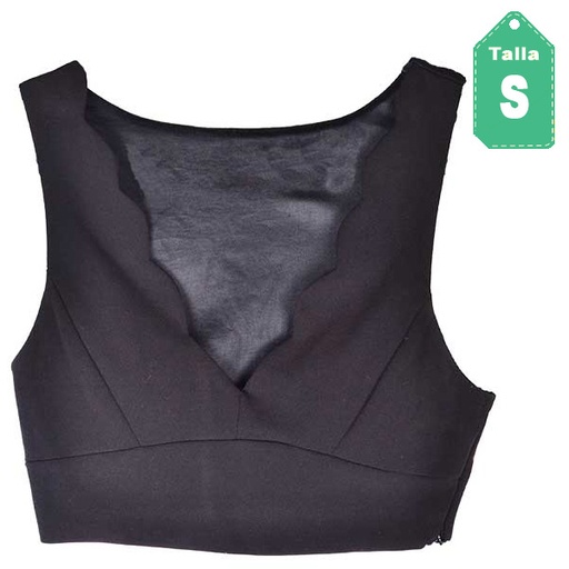 [1103] Crop Top Missguided Negro- S