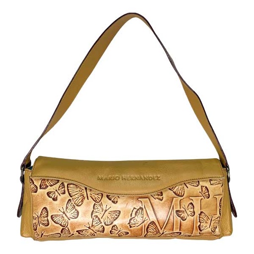 [1173] Leather Baguette Mario Hernandez Ocre