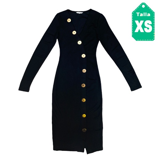 [1069] Vestido Springfield Negro- XS