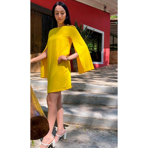 [1008] Vestido Zara Amarillo- XS