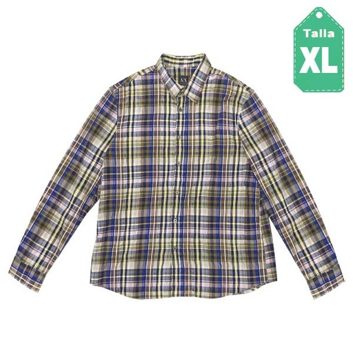 [1249] Camisa Armani Exchange Cuadros- XL