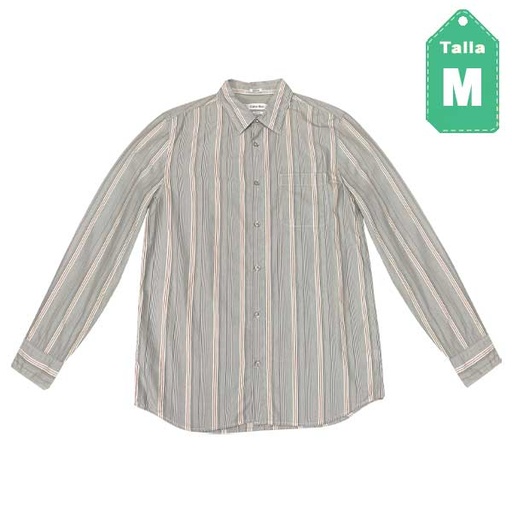 [1250] Camisa Calvin Klein Rayas- M